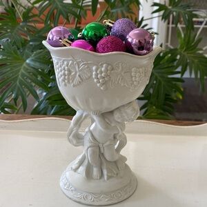 Vintage Regoline Cherub Grapes Chalice - Pedestal - Planter - Vase - Trinket